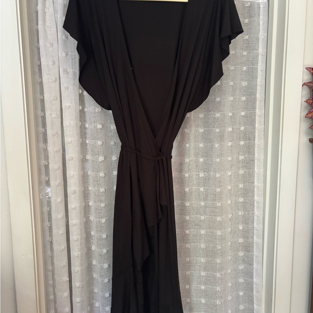 Elegant Black Wrap Dress